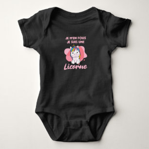 Je M'en Fous Je Suis Une Licorne - Zoete Eenhoorn Romper