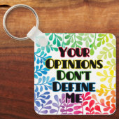 Je mening bepaalt me niet sleutelhanger (Voorkant)