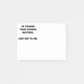 Je mening is belangrijk post-it® notes (Voorkant)