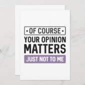 Je mening is van belang bedankkaart (Voorkant / Achterkant)