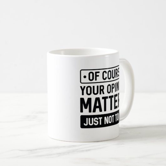 Je mening is van belang koffiemok (Voorkant rechts)