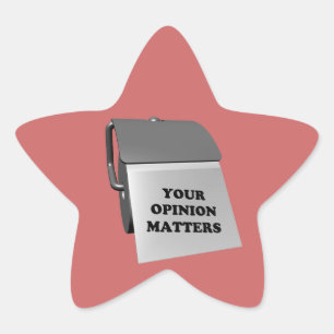 Je mening is van belang ster sticker