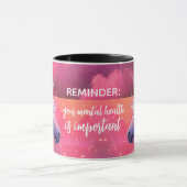 Je mentale gezondheid is een belangrijke regenboog mok (Midden)