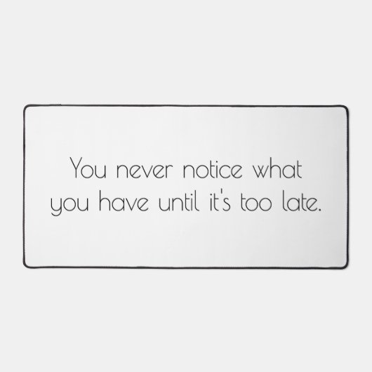 Je merkt nooit een bureaumat (Voorkant)