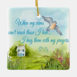 Je met mijn gebeden versierd keramisch ornament