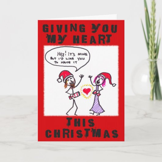 JE MIJN HARTCHRISTMAS KAART GEVEN (Voorkant)