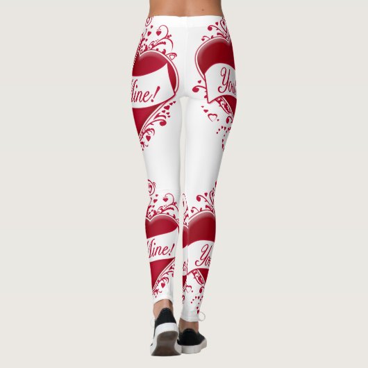 Je mijne rode harten leggings (Achterkant)