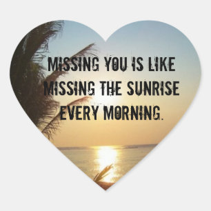 Je missen is als hart Sticker