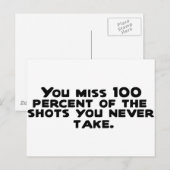 Je mist 100 procent van de schoten die je nooit he briefkaart (Voorkant / Achterkant)