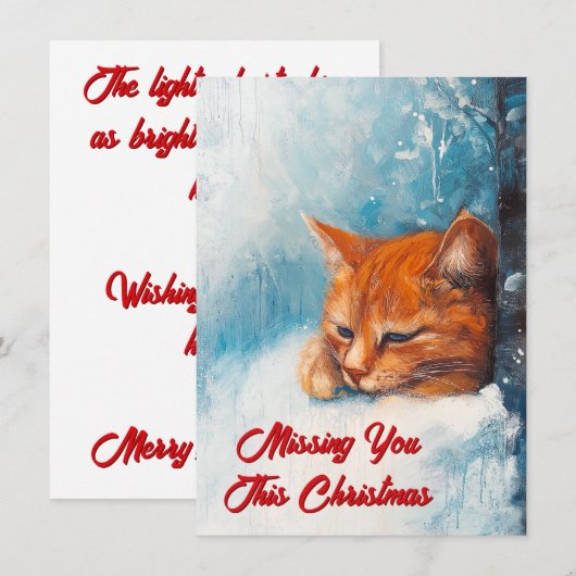 Je mist deze Kerstmis Feestdagenkaart (Voorkant / Achterkant)