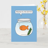 Je mist deze Norooz pratende goudvis Kaart (Gele Bloem)