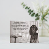 Je mist mij: een Cavalier King Charles Spaniel kaa Briefkaart (Staand voorkant)