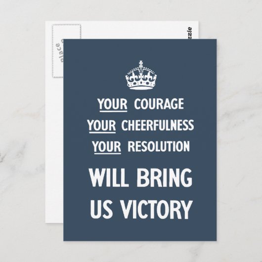 Je moed om je aandacht te vestigen op je resolutie briefkaart (Voorkant / Achterkant)