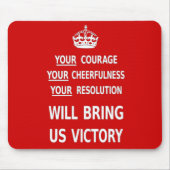 Je moed zal ons overwinnen. Beste prijs Muismat (Voorkant)