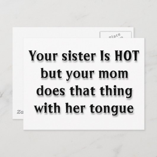 Je moeder briefkaart (Voorkant / Achterkant)