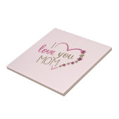 Je moeder cadeau hart Tegel en tekst - Ik hou van Tegeltje (Zijkant)