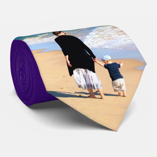 Je moeder foto Stropdas cadeau aangepaste kleur en (Opgerold)