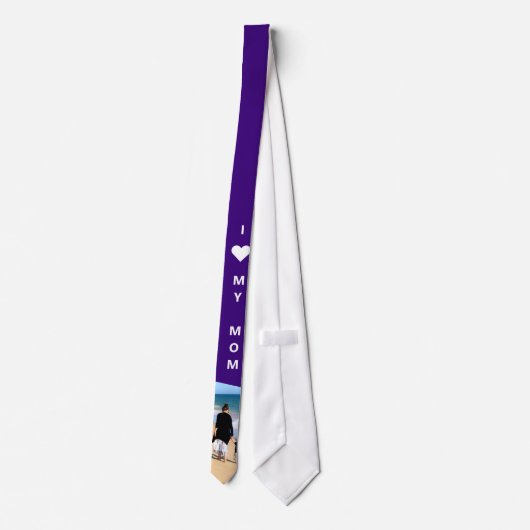 Je moeder foto Stropdas cadeau aangepaste kleur en (Achterkant)