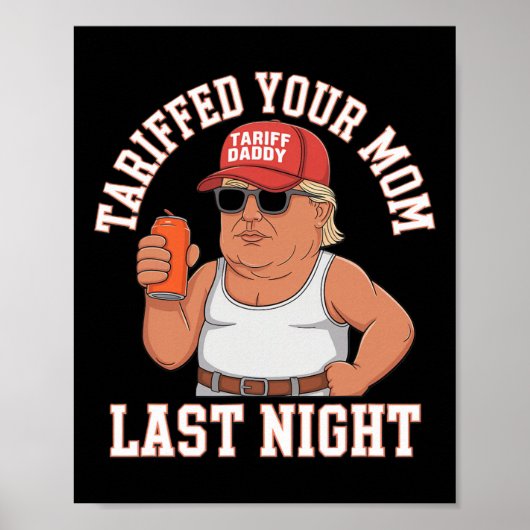 Je moeder getariffeerd afgelopen nacht poster (Voorkant)