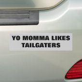 Je Moeder Houdt Van Tailgaters Bumpersticker (Op auto)