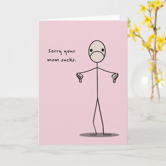 Je moeder is klote kaart (Gele Bloem)