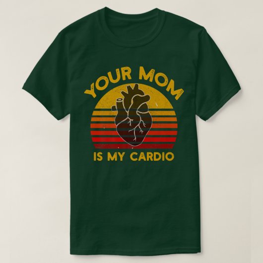 Je moeder is mijn cardio-gym, Musculair, aan het w T-shirt (Design voorkant)