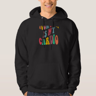 JE MOEDER IS MIJN CARDIO retro groovy op achterkan Hoodie