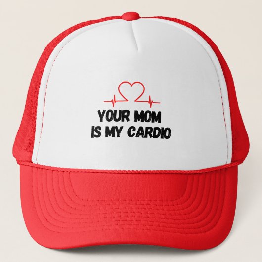 Je moeder is mijn liefdevolle cardio-fitnessout trucker pet (Voorkant)