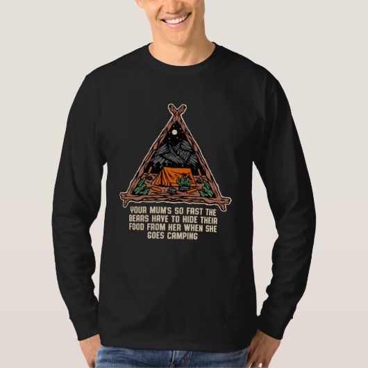 Je Moeder Is Zo Snel Camping Moeder Camper Moeder T-shirt (Voorkant)