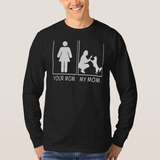 Je moeder Mijn mama T-shirt Mam Dog van zoon en do (Voorkant)