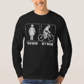 Je moeder Mijn moeder houdt van fietsen - Grappige T-shirt (Voorkant)