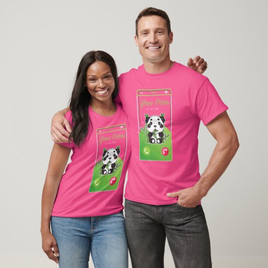 Je moeder noemt Panda Beer Mobile Incoming Cal T-shirt (Unisex)