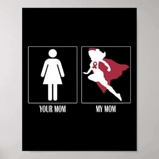 Je moeder vs mijn moeder sikkelcelstrijder Bourgog Poster (Voorkant)