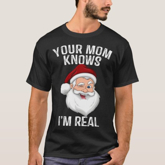 Je moeder weet dat ik echt ben Sinterklaas Kerstm T-shirt (Voorkant)