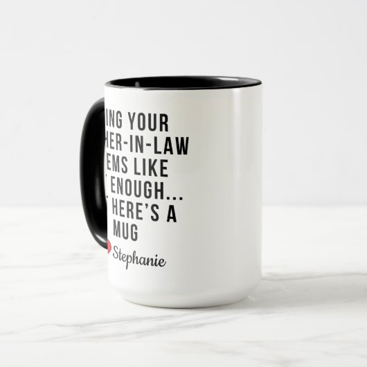 Je moeder zijn in de wet geschenk mok (Voorkant links)