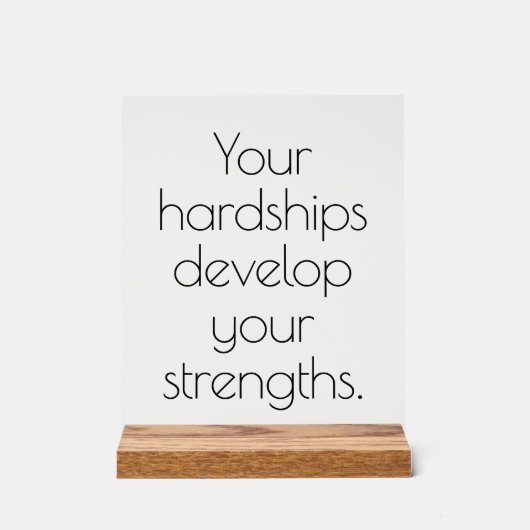 Je Moeilijkheden Acryl Bord (Voorkant)