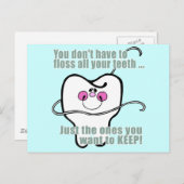 Je moet al je tanden volstoppen briefkaart (Voorkant / Achterkant)