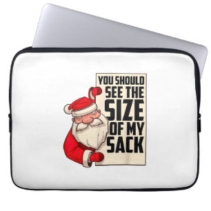Je moet de grootte zien van mijn kleine kerstman. laptop sleeve