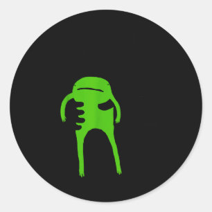Je moet de kikker accepteren Funny Meme zeggen cit Ronde Sticker