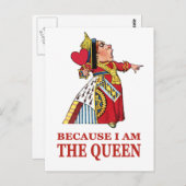 JE MOET DOEN WAT IK ZEG OMDAT IK DE KONINGIN BEN! BRIEFKAART (Voorkant / Achterkant)