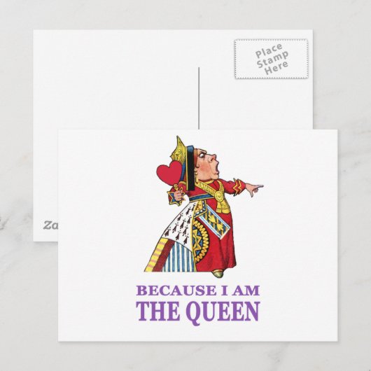 JE MOET DOEN WAT IK ZEG OMDAT IK DE KONINGIN BEN BRIEFKAART (Voorkant / Achterkant)