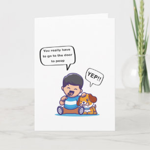 Je moet echt naar de deur gaan om te poepen kaart
