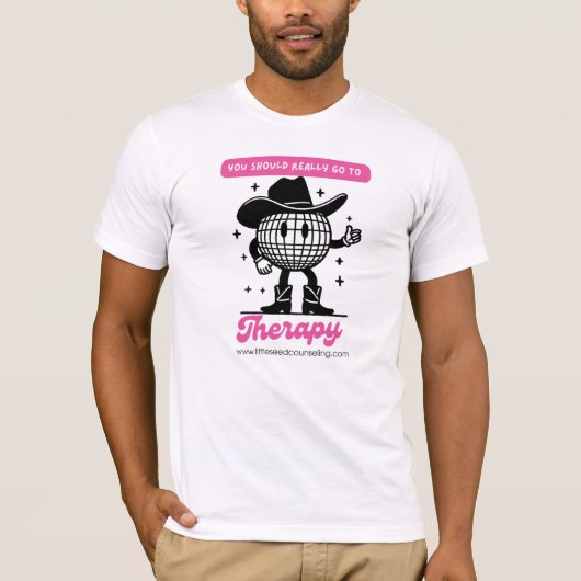 Je Moet Echt Naar Therapie - Fondsenwerving T-shirt (Voorkant)