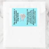 Je moet een masker draag om papieren stickers te v (Tas)