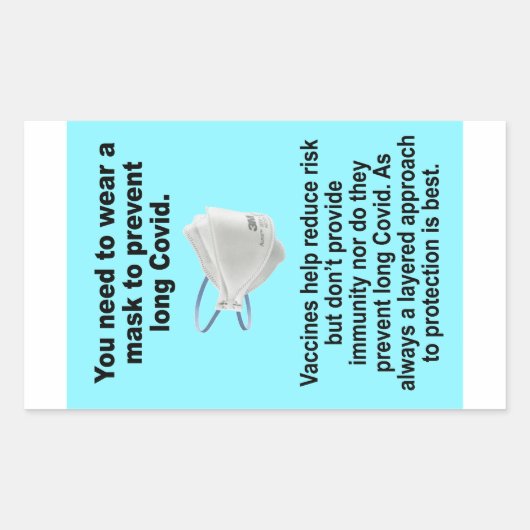 Je moet een masker draag om papieren stickers te v (Voorkant)