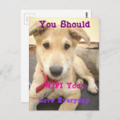 Je moet elke dag je liefde wekken briefkaart (Voorkant / Achterkant)