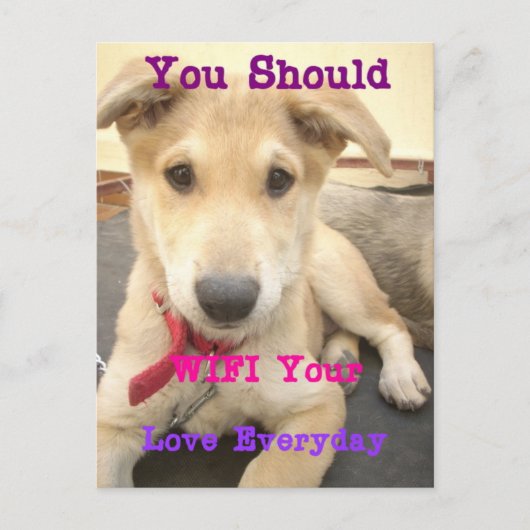 Je moet elke dag je liefde wekken briefkaart (Voorkant)