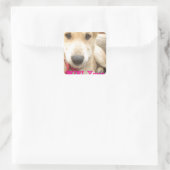 Je moet elke dag je liefde wekken vierkante sticker (Tas)