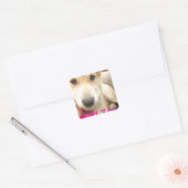 Je moet elke dag je liefde wekken vierkante sticker (Envelop)