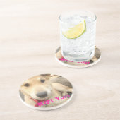 Je moet elke dag je liefde wekken zandsteen onderzetter (Zijkant)